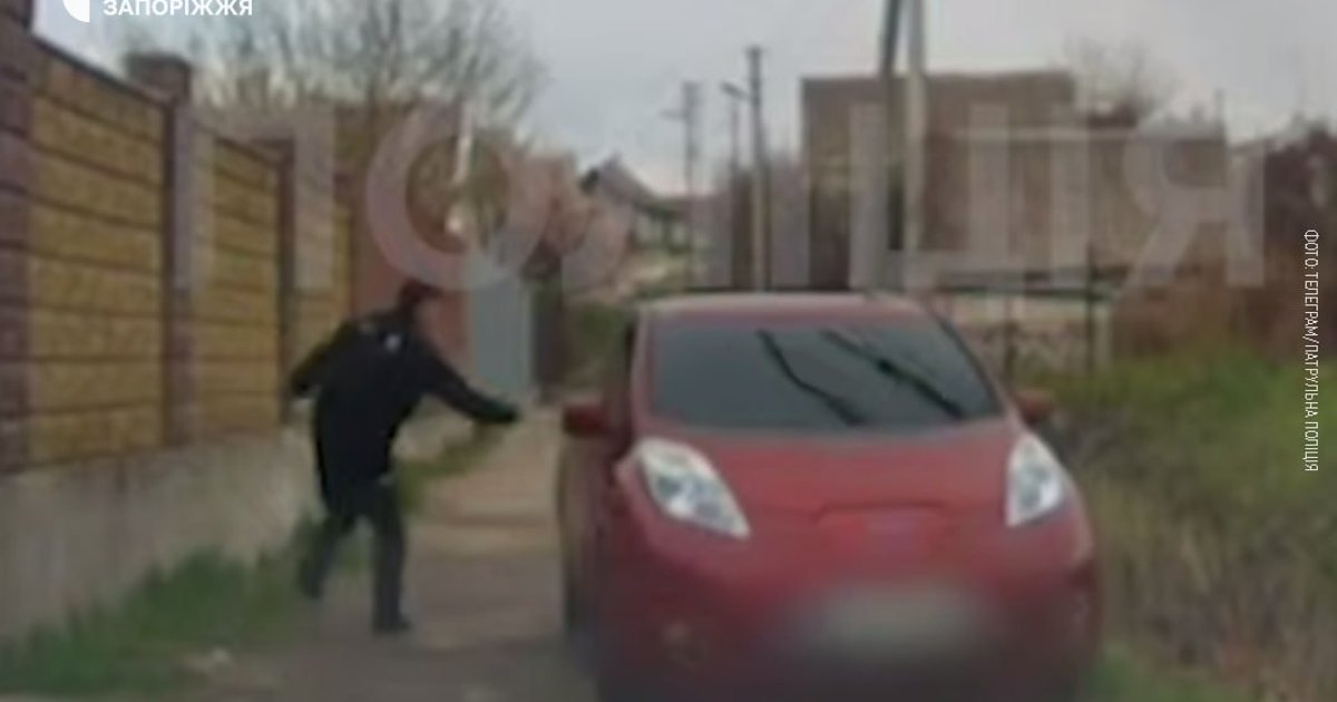 В Запорожье на полицейских во время задержания напал мужчина с топором (видео)