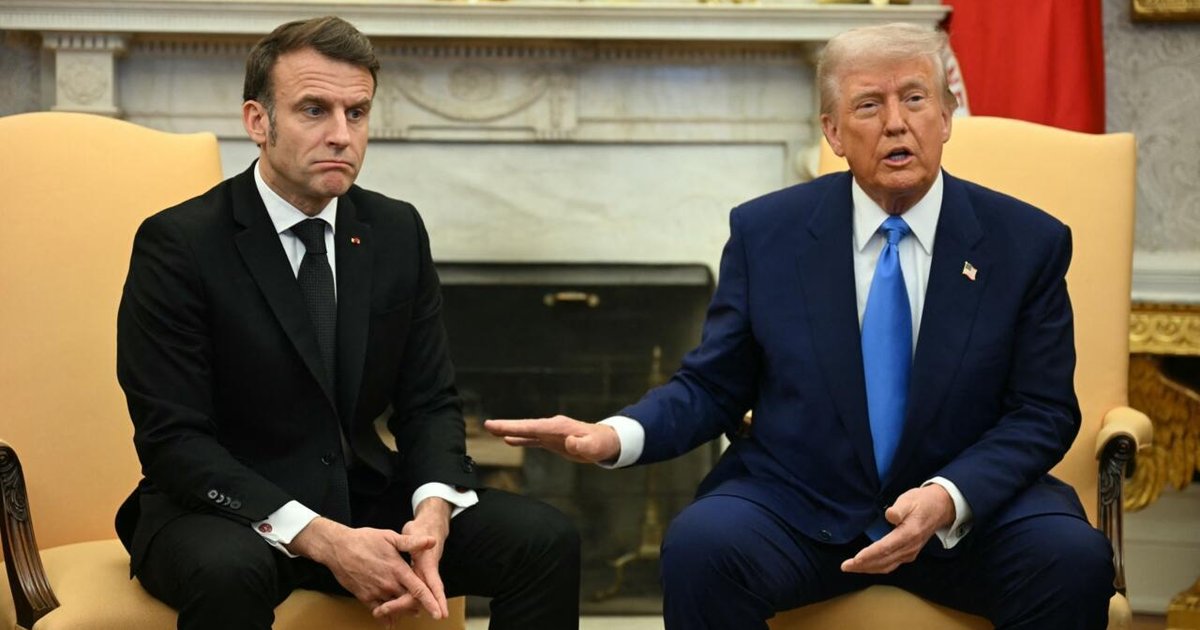 "До сих пор приходит в себя от удара": Трамп посмеялся над Макроном из-за пощечины жены, когда речь шла об Иране (видео)