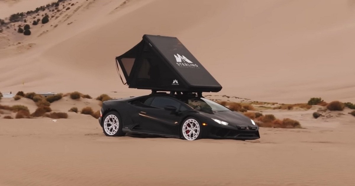 Уникальный 1500-сильный автодом Lamborghini застрял в пустыне (фото, видео)