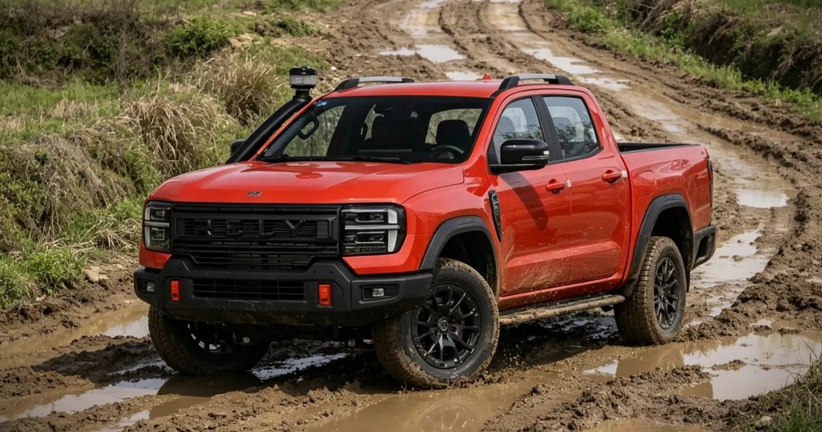 Chery представила недорогой рамный пикап в стиле Ford Ranger (фото)