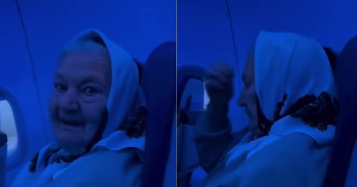 Украинская бабушка из села впервые на борту самолета — ее реакция разрывает интернет