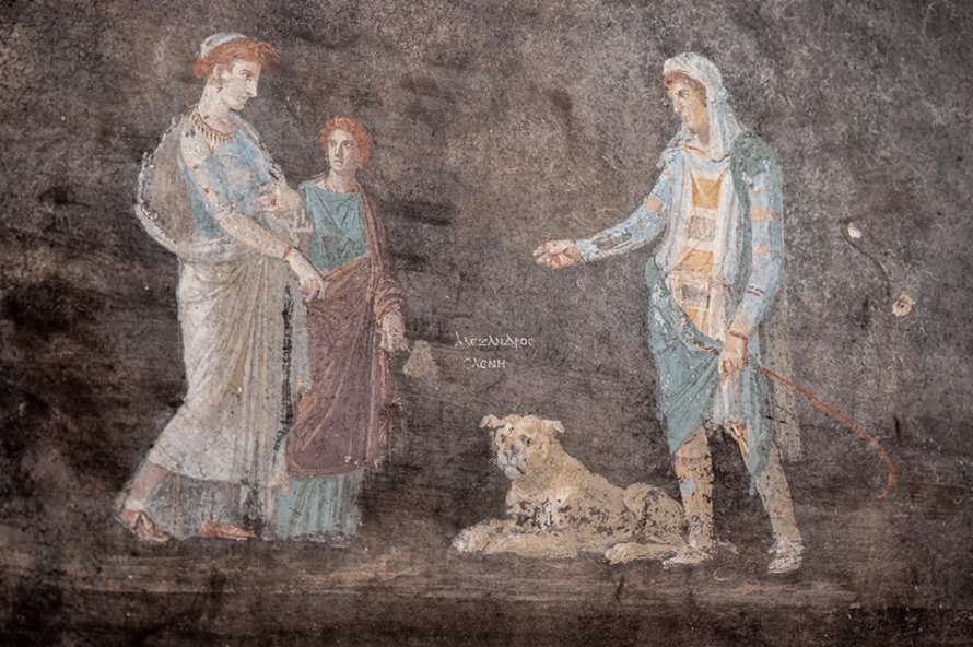 Потрясающая фреска с изображением Елены Троянской обнаружена в Помпеях (Фото)