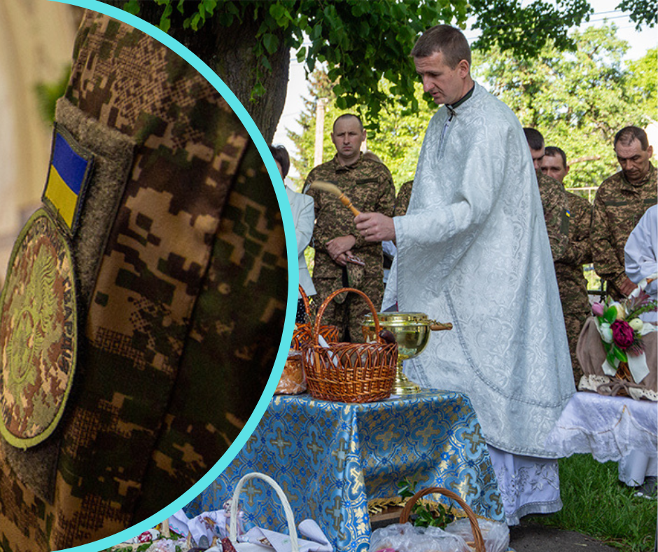 Нацгвардійці відзначили Великдень: в одному з храмів області освятили святкові кошики для військових (ФОТО)