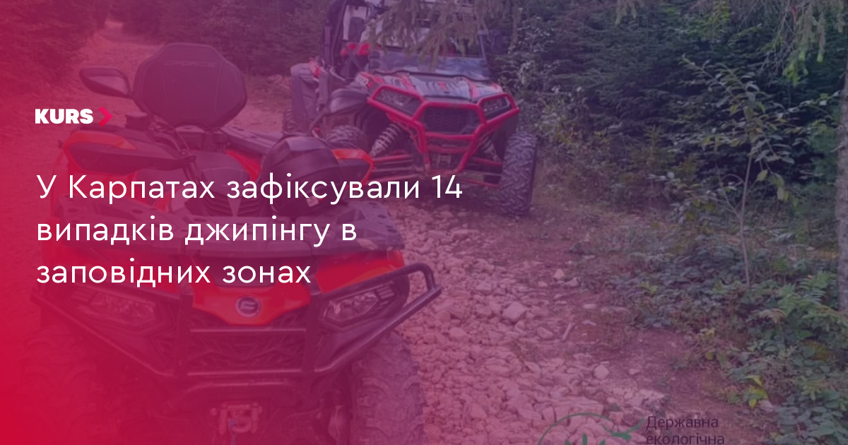У Карпатах зафіксували 14 випадків джипінгу в заповідних зонах