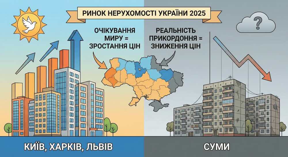 Суми — «ізгой» на ринку нерухомості? Поки в Харкові та Чернігові ціни летять вгору в очікуванні миру, у нас квартири продовжують дешевшати