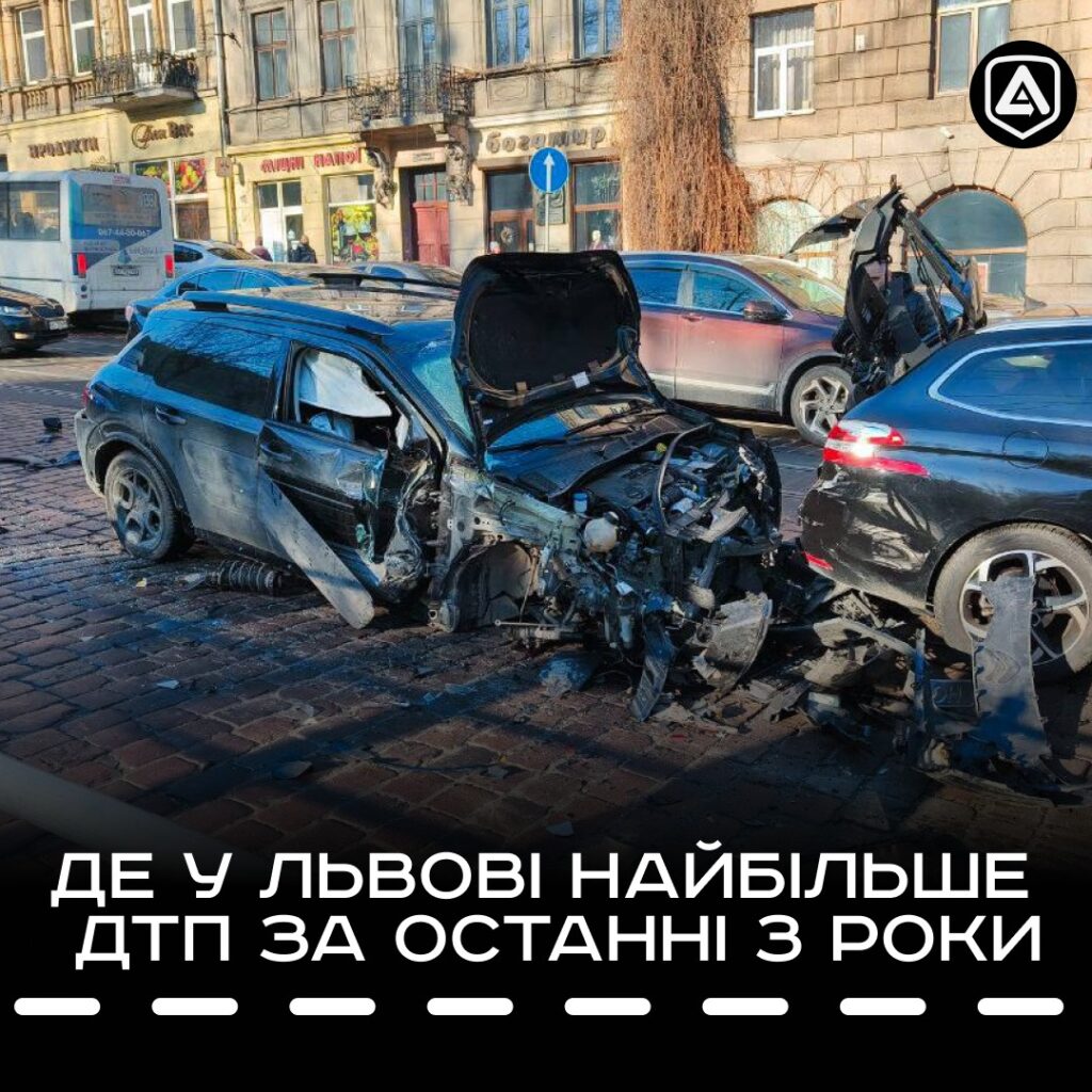 Де у Львові найчастіше стаються аварії