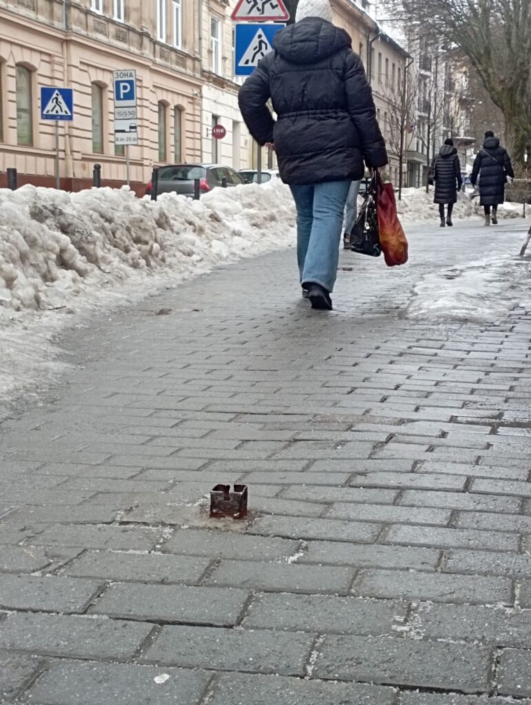 У Львові на тротуарі помітили перешкоду (ФОТО)