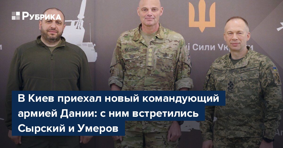 В Киев приехал новый командующий армией Дании: с ним встретились Сырский и Умеров