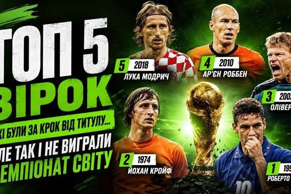 Від Баджо до Кройфа: легенди, яким не покорився чемпіонат світу