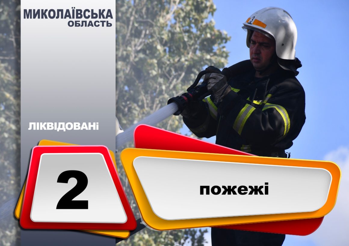 За добу рятувальники Миколаївщини двічі виїжджали на гасіння пожеж