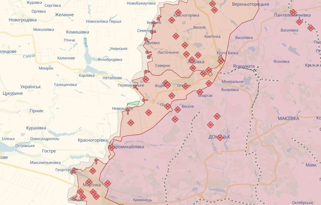 Росіяни захопили ще одне село на Авдіївському напрямку (КАРТА)