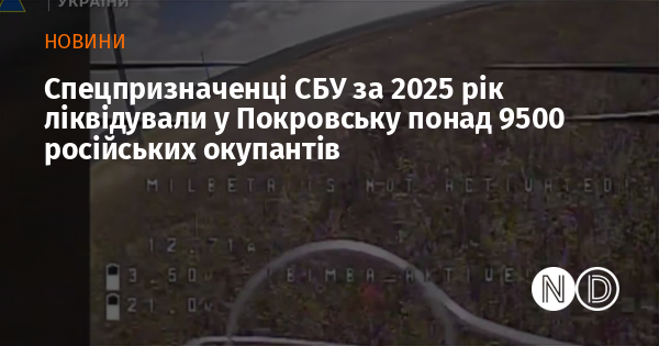 Спецпризначенці СБУ за 2025 рік ліквідували у Покровську понад 9500 російських окупантів