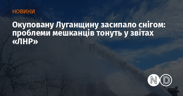 Окуповану Луганщину засипало снігом: проблеми мешканців тонуть у звітах «ЛНР»