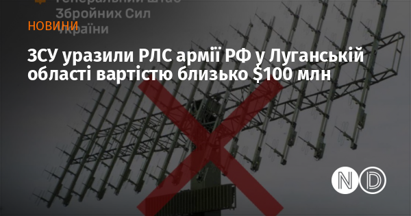 ЗСУ уразили РЛС армії РФ у Луганській області вартістю близько $100 млн