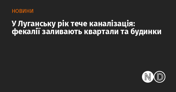 У Луганську рік тече каналізація: фекалії заливають квартали та будинки