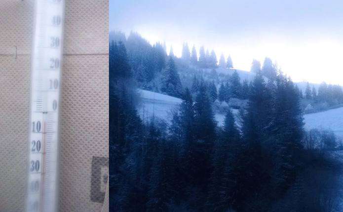 У горах Буковини вдарили морози та випав сніг (ФОТО)