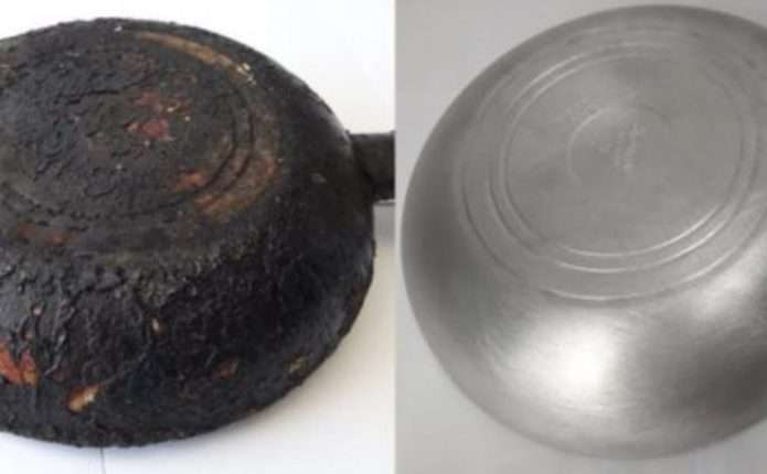 Пару хвилин і найчорніша сковорідка буде без нагару