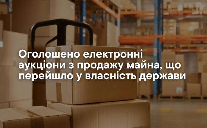 Чернівецька митниця реалізує майно, що перейшло у власність держави