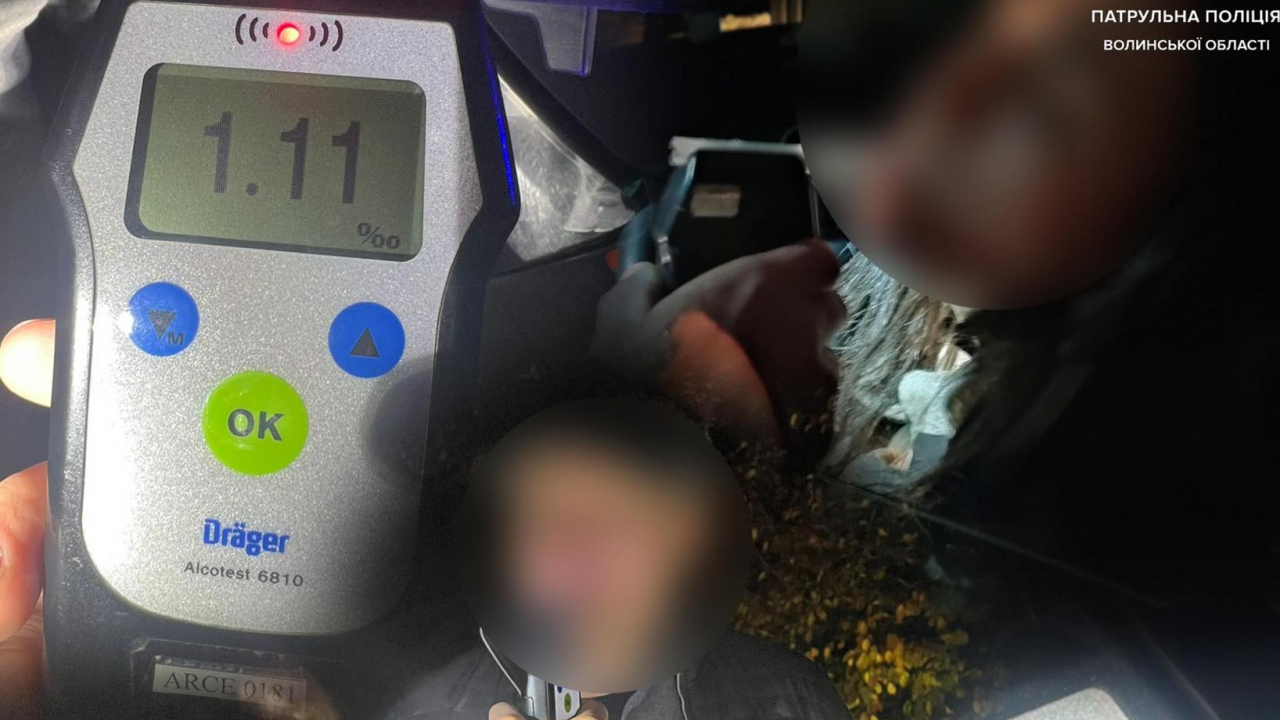 У Ковелі та в Луцьку виявили трьох п’яних водіїв