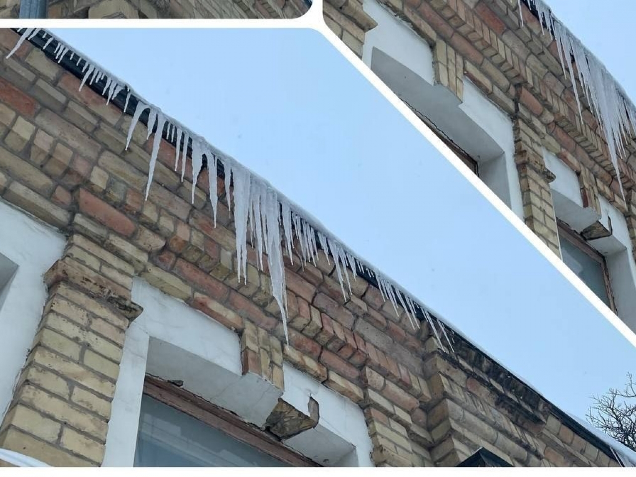 У Луцьку над головами перехожих нависають бурульки (Фото)