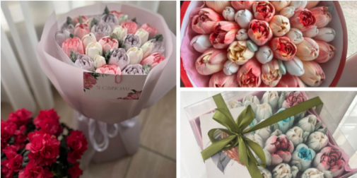 Смачні шедеври, які шкода їсти: як вчителька з Волині створює неймовірні букети із зефіру (фото)