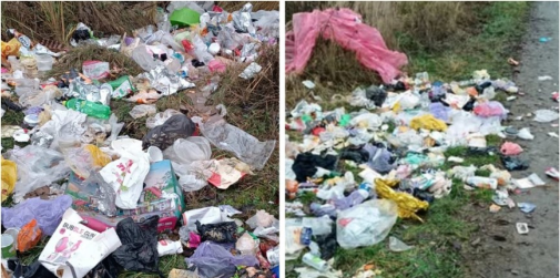 У селі на Волині викинули гору сміття просто неба (фото)