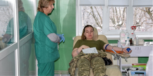 У Луцьку майже 50 прикордонників здали кров для тих, хто бореться за життя