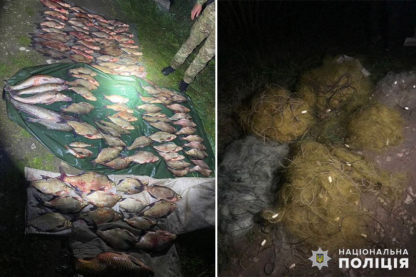 Під час нересту виловили 103 рибини: на Хмельниччині затримали чергових браконьєрів