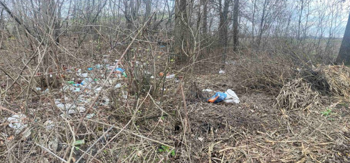 На Хмельниччині виявили несанкціоноване сміттєзвалище в лісосмузі