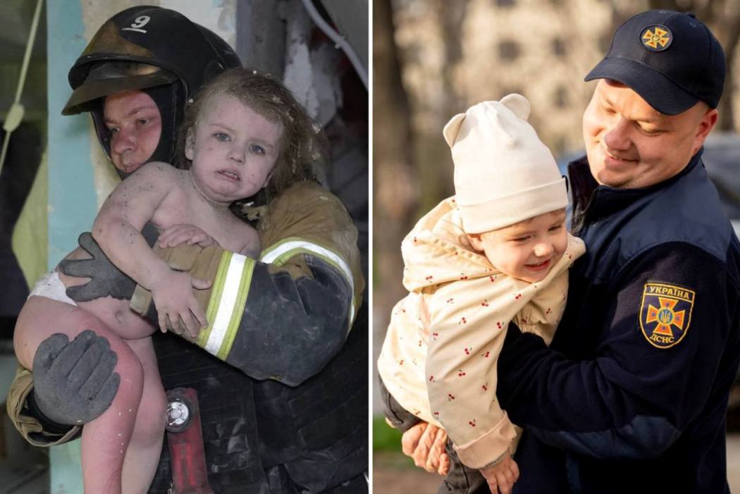 Одеські вогнеборці відвідали дворічну Кароліну та її вагітну матір, яких нещодавно витягли з-під завалів
