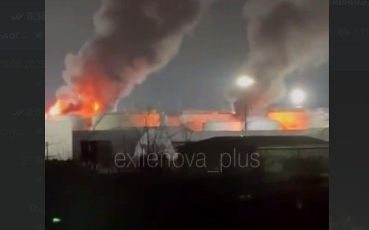 У Краснодарському краї РФ горить нафтобаза