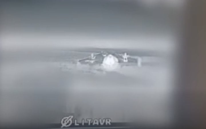 Екіпаж «Стаф» за допомогою дрона LITAVR знищив ворожий шахед, що ніс на крилах додаткові FPV, – F-Drones