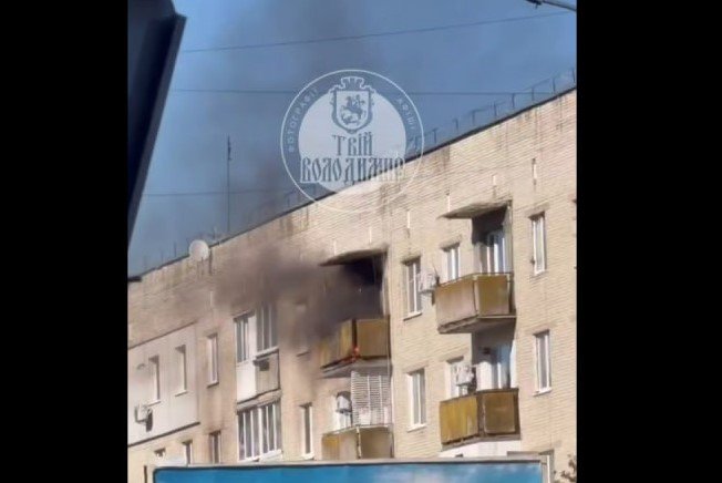 У Володимирі горіла квартира у багатоповерхівці