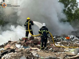 В Олександрійському районі рятувальники двічі гасили пожежі на відкритих територіях громад