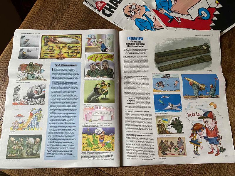 Журнал Charlie Hebdo выпустил номер с карикатурами, представленными на выставке в Одессе