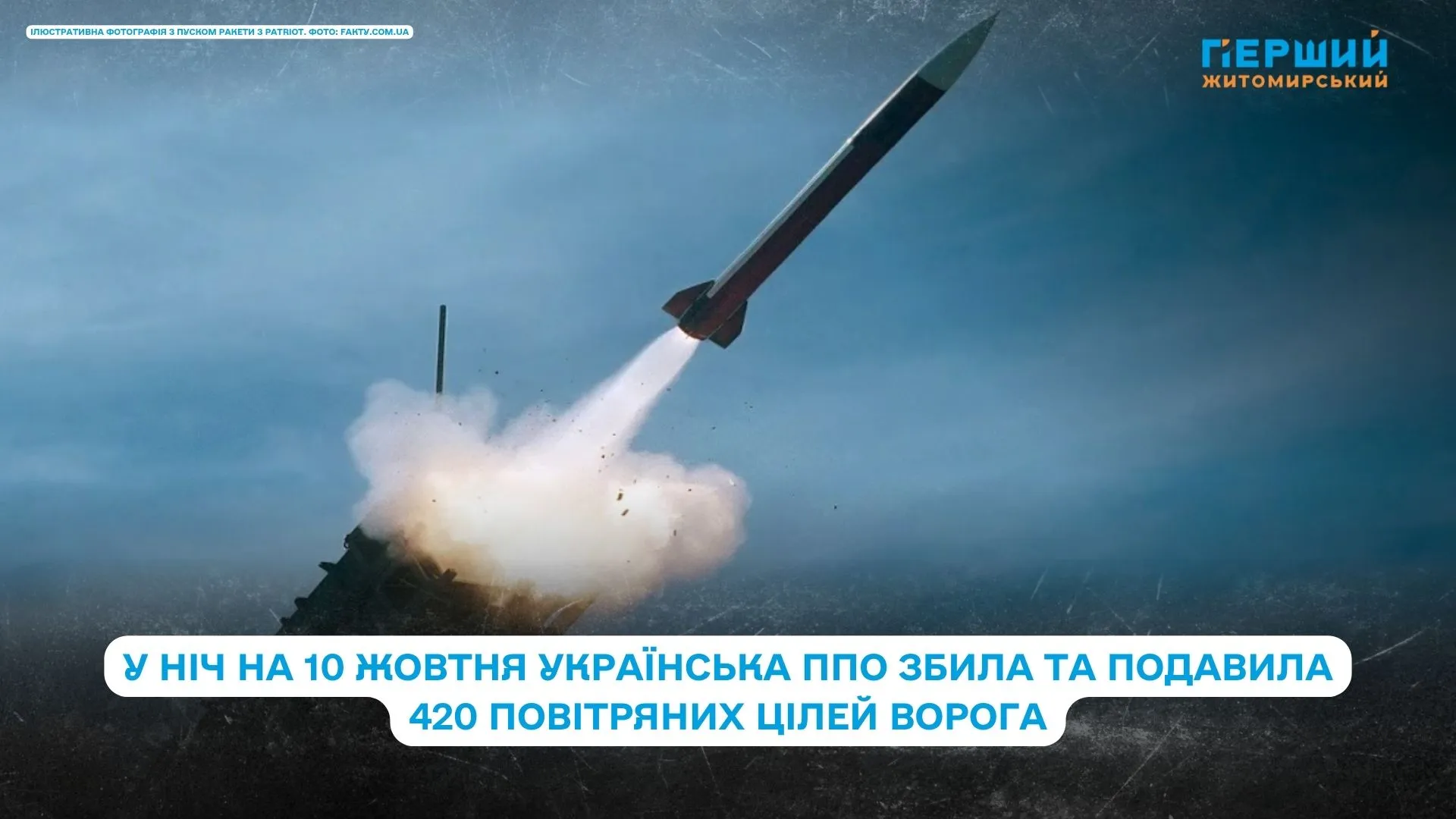 У ніч на 10 жовтня українська ППО збила та подавила 420 повітряних цілей ворога