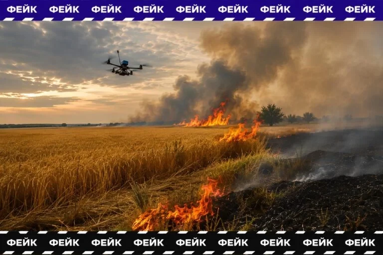 Росіяни розповсюджують фейк про те, що ЗСУ випалюють поля фермерів на правобережжі Херсонщини