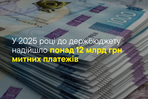 Рівненська митниця: у 2025 році до державної скарбниці надійшло більше 12 мільярдів гривень митних платежів