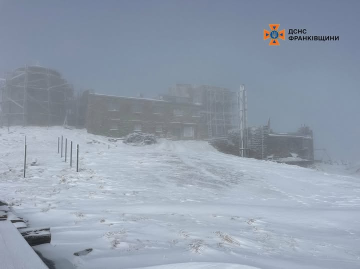На Прикарпатті у горах температура повітря опустилася до -7⁰С