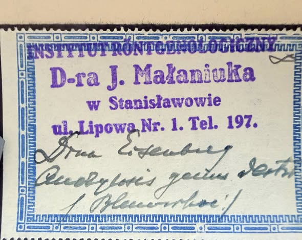 Неймовірна архівна знахідка: рентгенівський знімок 1928 року зроблений у Станіславові ( нині Івано-Франківськ)