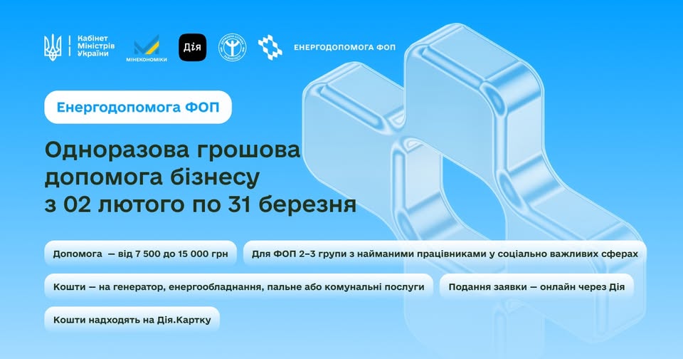 До 15 тис. грн на енергостійкість бізнесу: подавайте заяву про виплату в Дії