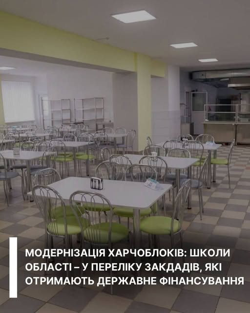 Заклади Прикарпаття отримають оновлені харчоблоки за державні кошти