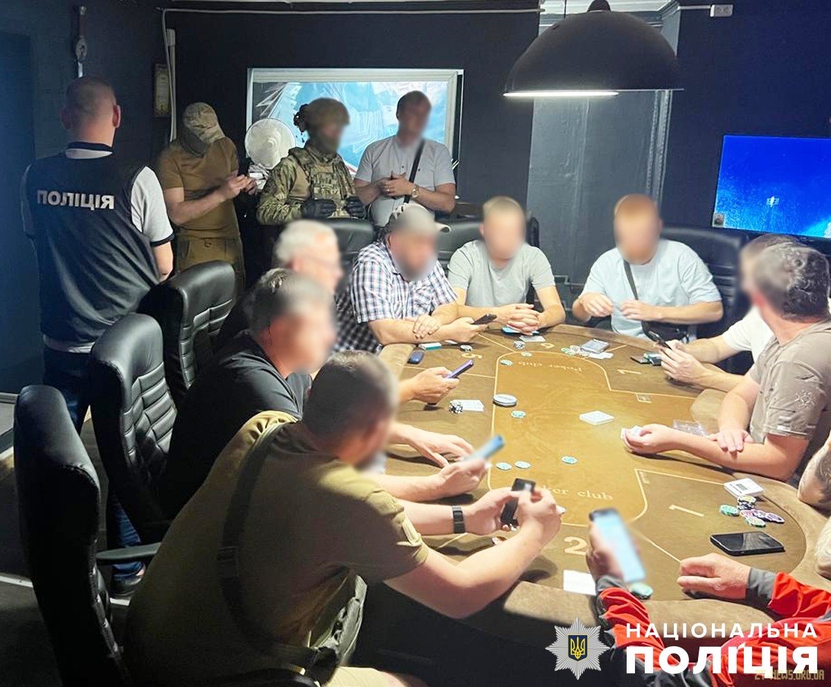 Житомирська поліція ліквідувала неліцензоване казино в розпалі гри