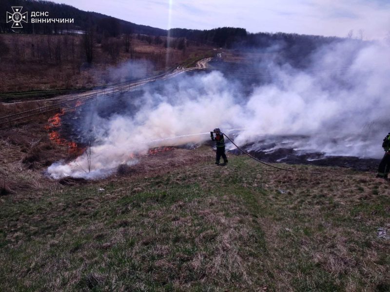 За минулу добу рятувальники ДСНС ліквідували 13 пожеж в екосистемах Вінниччини (ФОТО)