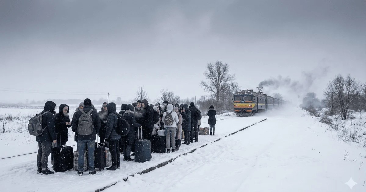 Пасажирів "Укрзалізниці" кинули у Польщі на морозі просто неба