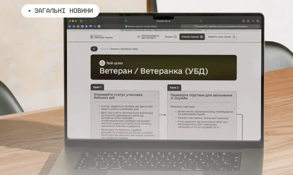 В Україні запустили платформу Ветеран PRO: єдиний цифровий портал для ветеранів та їхніх родин