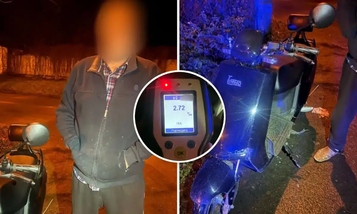Водій скутера з 2,72 проміле алкоголю в крові їздив вулицями Рівного