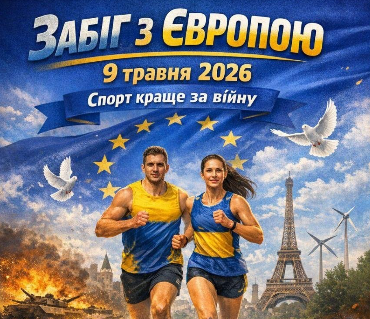 Run with Europe: масштабний благодійний марафон у Києві збирає допомогу для розвідників та морпіхів