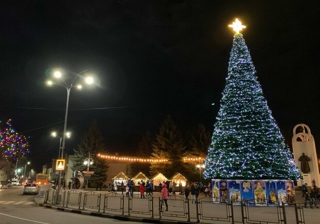 У центрі міста Стрий впала новорічна ялинка (ФОТО)