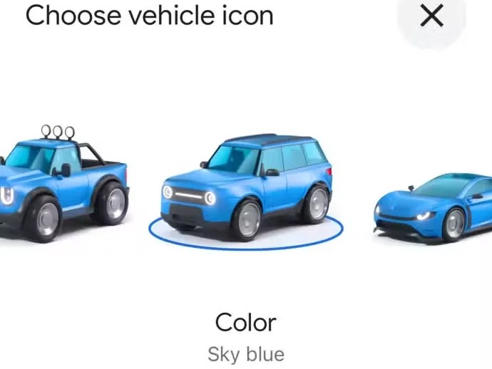 Google Maps will add more vehicle icons